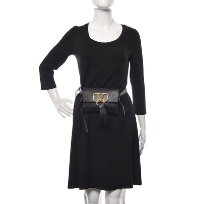 Valentino Garavani Textured Patent Calfskin VRing Belt Bag Black 2 of 9