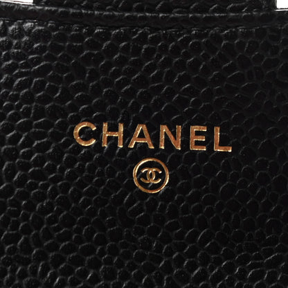 Chanel Caviar Quilted Flap Card Holder Wallet Black 6 of 9