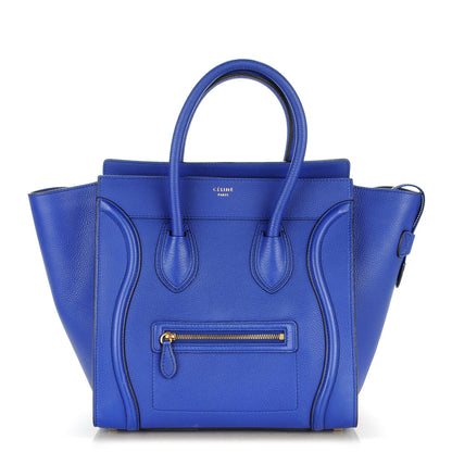 Celine Drummed Calfskin Mini Luggage Indigo 1 of 7