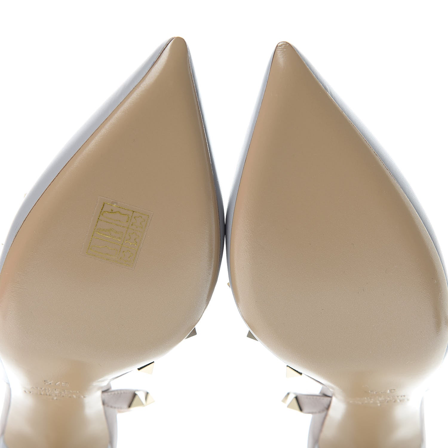 Valentino Garavani Nappa Rockstud Half D'Orsay Slingback 85mm Pumps 37.5 Grey Poudre 7 of 9