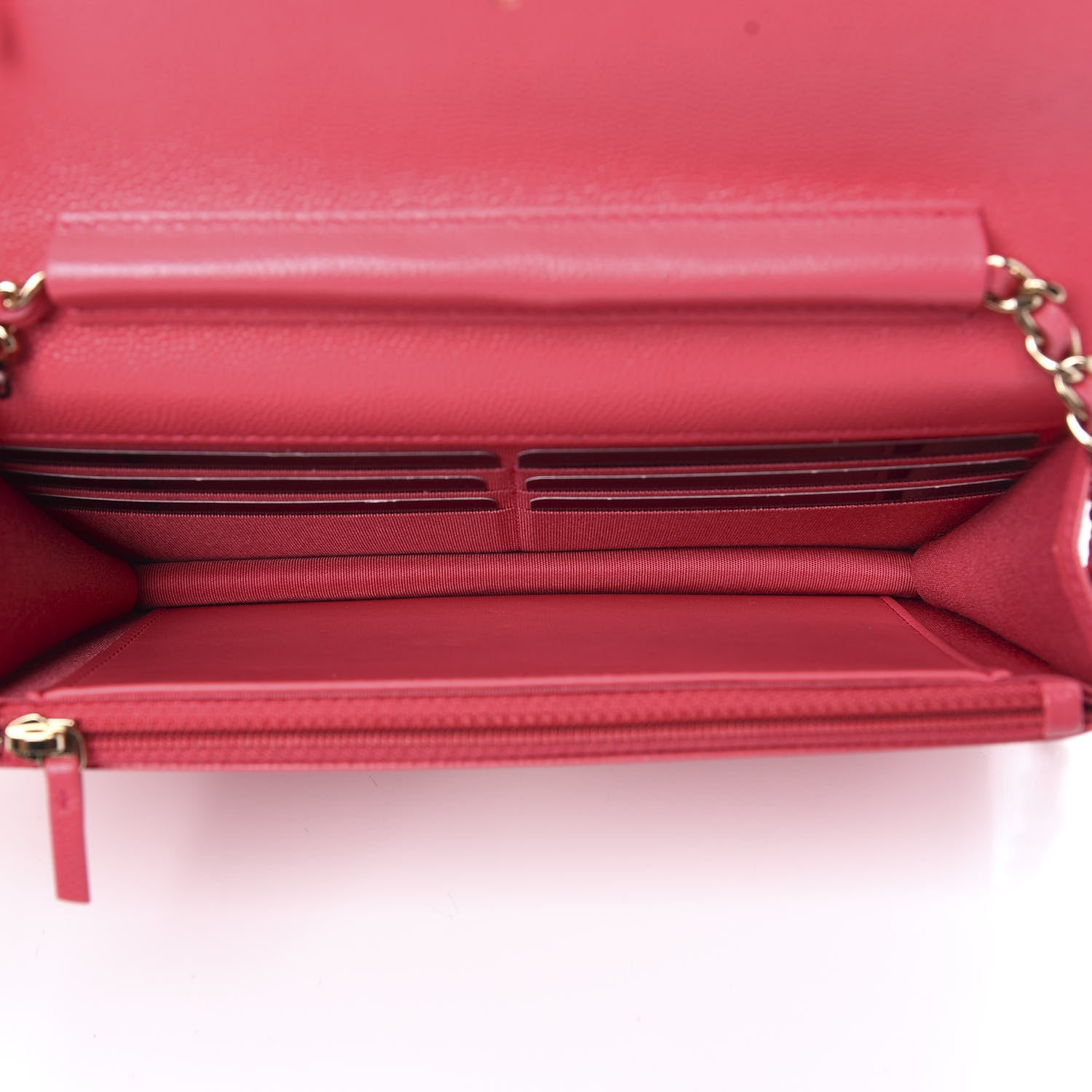 Chanel Caviar Quilted French New Wave Chain CC Wallet On Chain WOC Pink 5 of 12