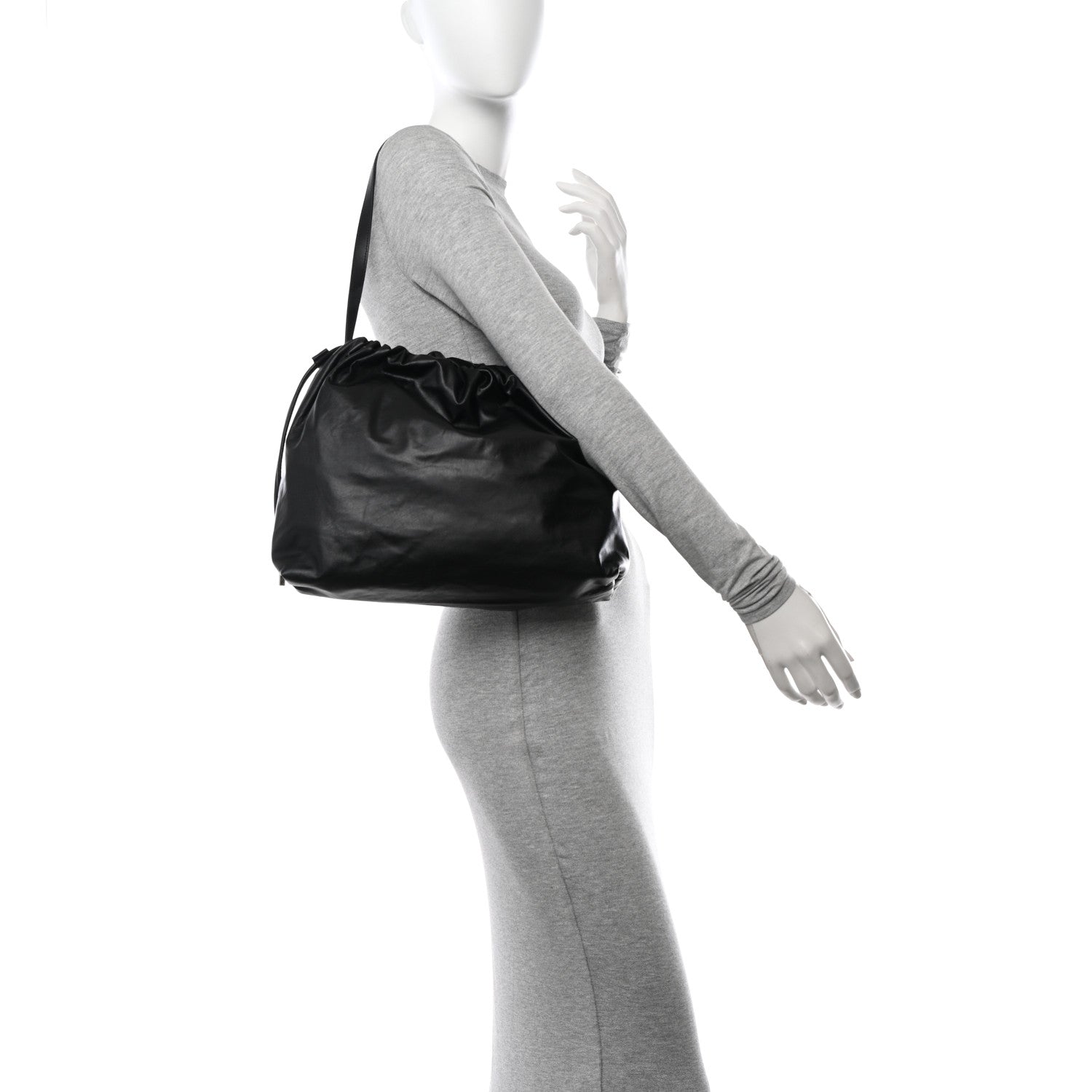 The Row Nappa Angy Hobo Bag Black 2 of 11