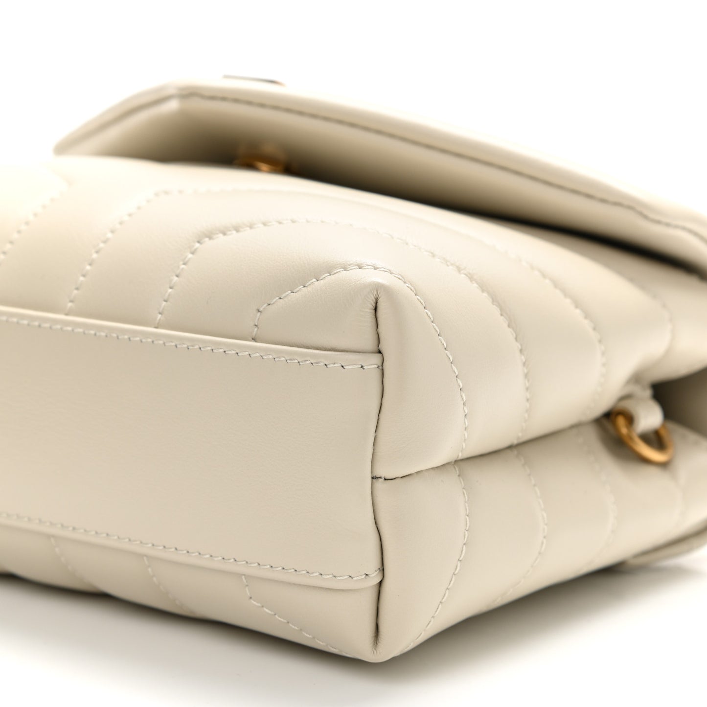 Calfskin Y Quilted Monogram Toy Loulou Crossbody Bag Crema Soft