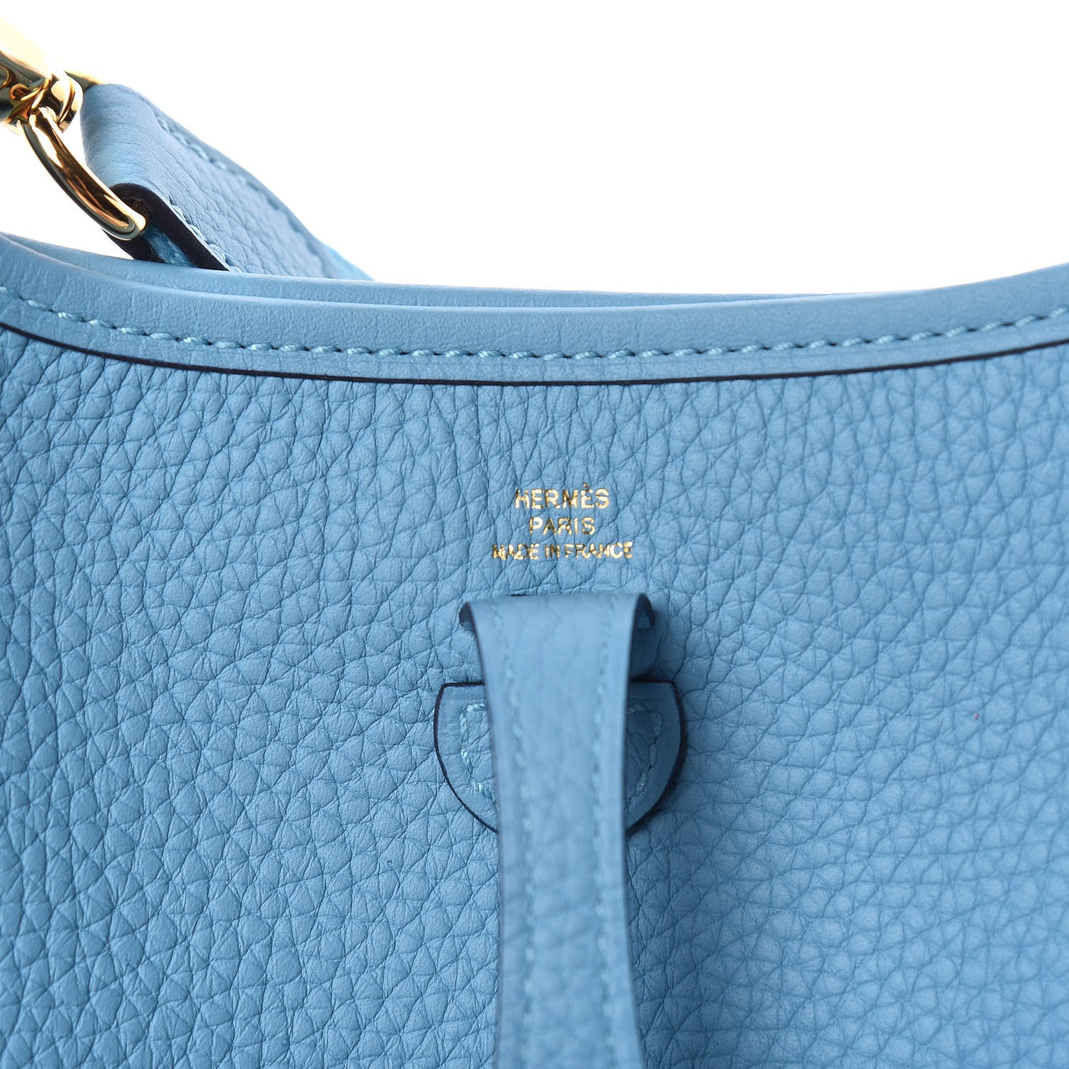 Hermes Taurillon Clemence Evelyne TPM Bleu Du Nord 9 of 12