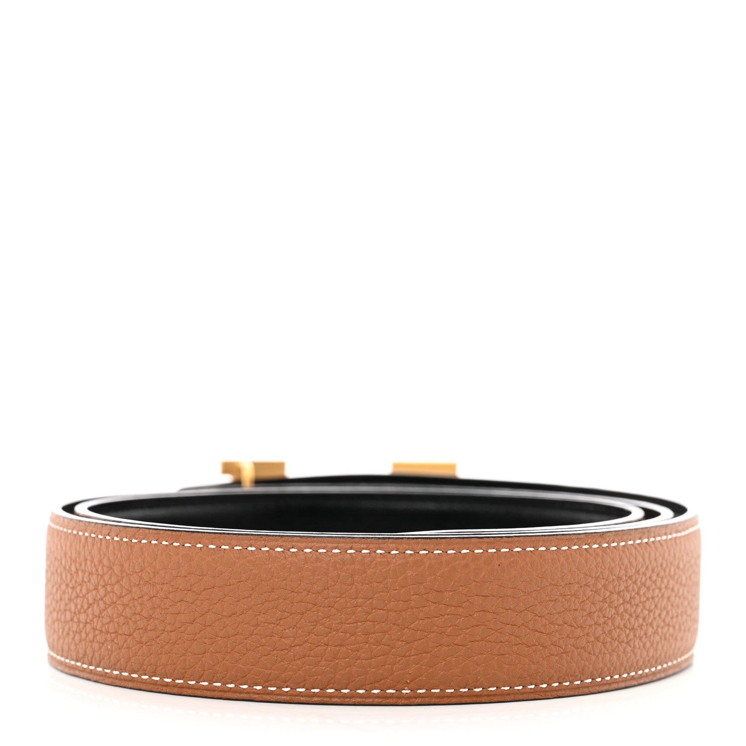 Hermes Box Togo 32mm H Belt 90 36 Black Gold 2 of 6