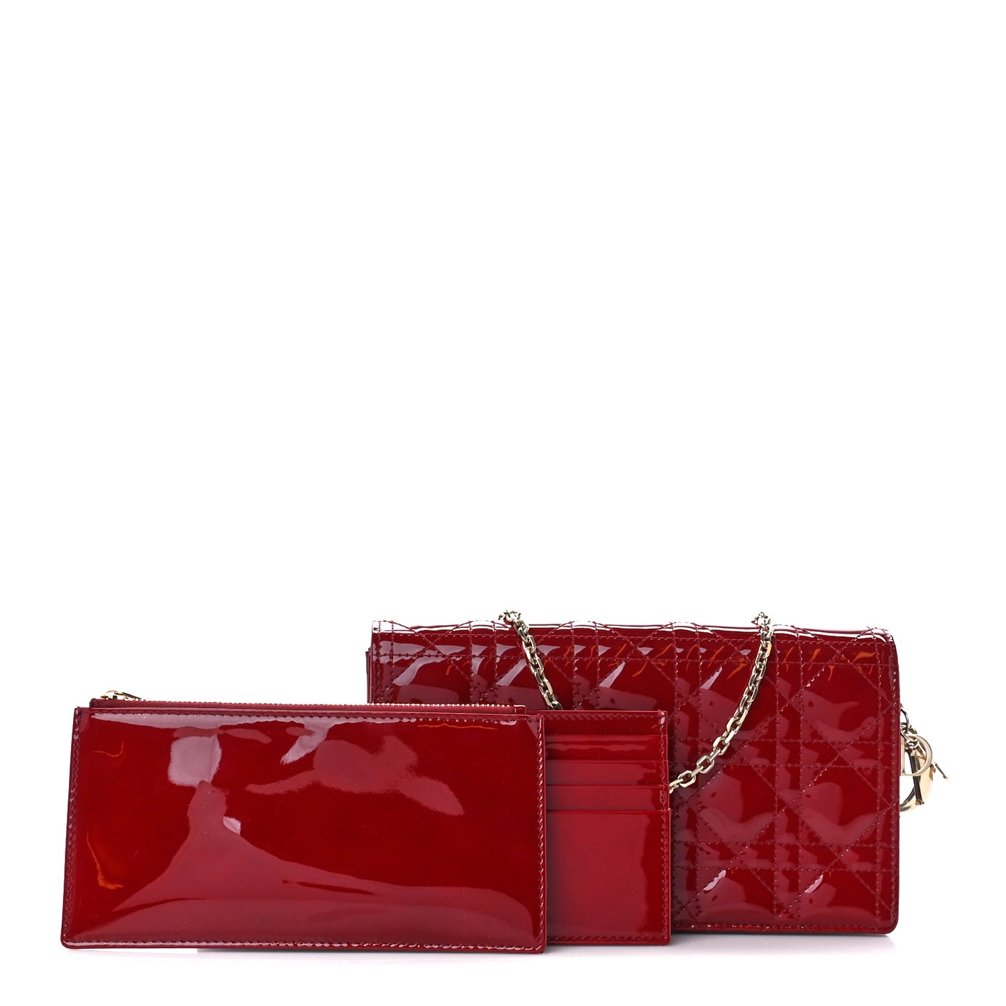 Patent Cannage LADY DIOR Clutch Rouge Ceris