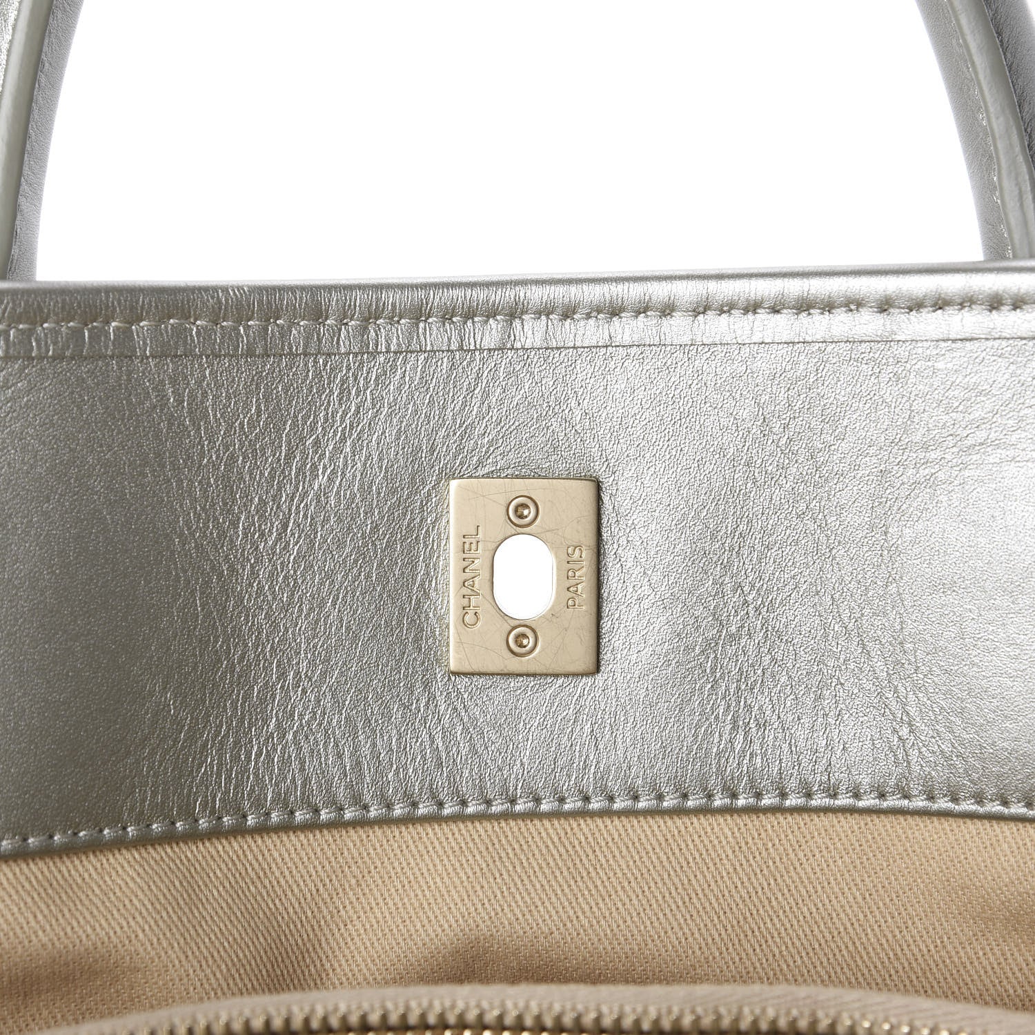 Chanel Metallic Calfskin Perforated Up In The Air Tote Silver 10 of 13