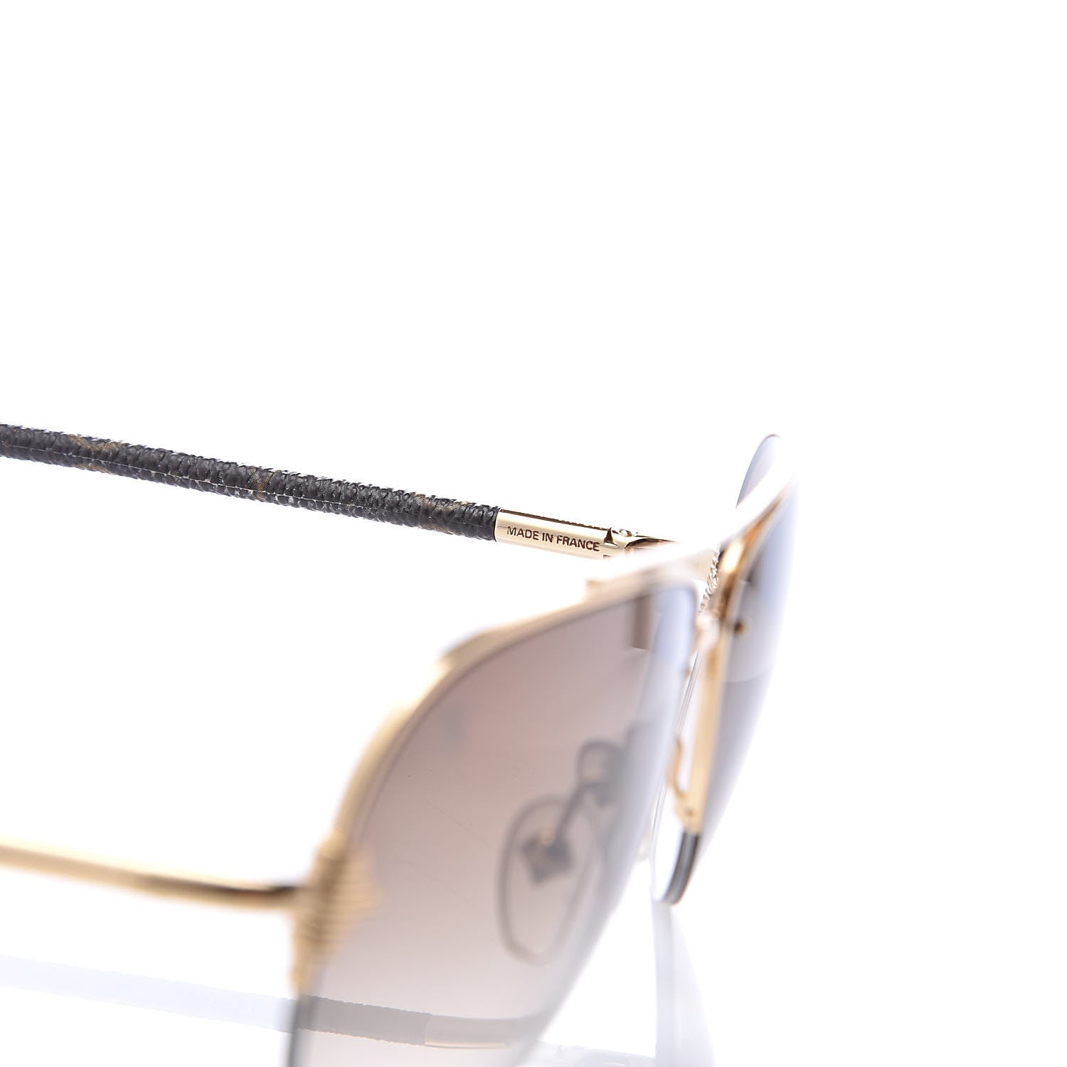 Louis Vuitton Monogram Petite Viola Pilote Aviator Sunglasses Z0571U Brown 6 of 7