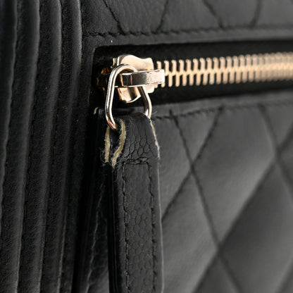 Chanel Caviar Quilted Compact Boy Wallet Black 9 of 9