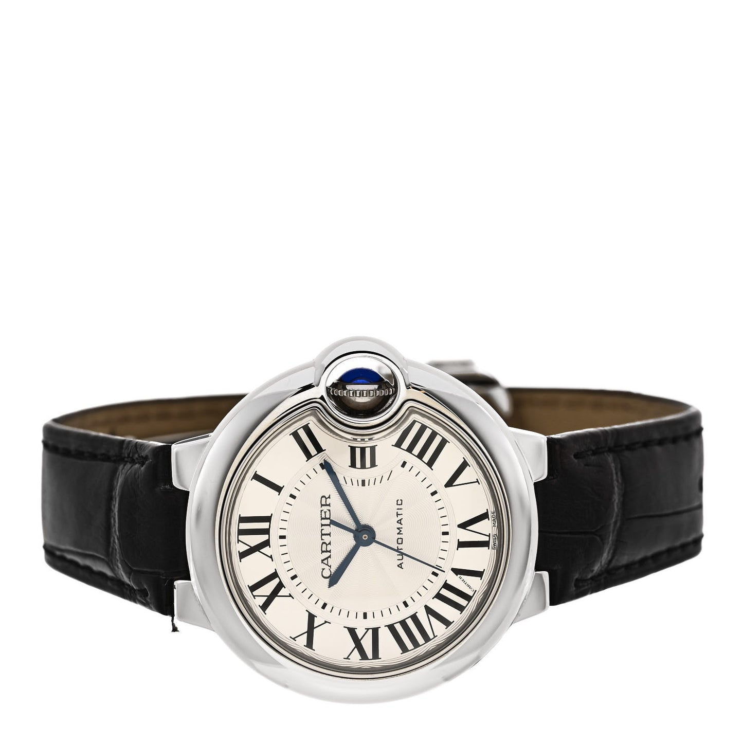 Stainless Steel Alligator 33mm Ballon Bleu De Cartier Automatic Watch