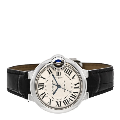 Cartier Stainless Steel Alligator 33mm Ballon Bleu De Cartier Automatic Watch 2 of 6