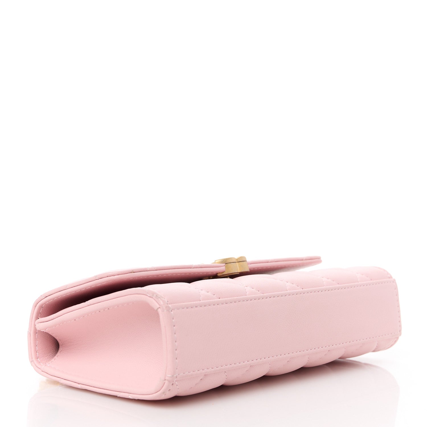 Chanel Lambskin Enamel Quilted Top Handle Flap Phone Holder With Chain Pink 4 of 12