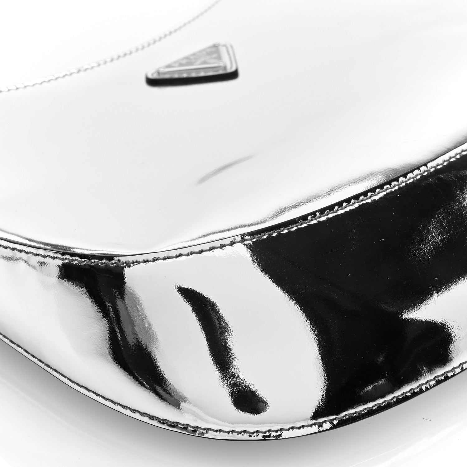 Prada Spazzolato Cleo Shoulder Bag Argento 7 of 8