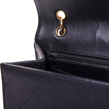 Chanel Caviar Diamond Stitched Flap Shoulder Bag Black 11 of 18