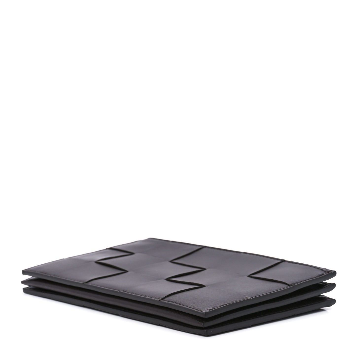 Nappa Maxi Intrecciato Triple Zip Clutch Fondant