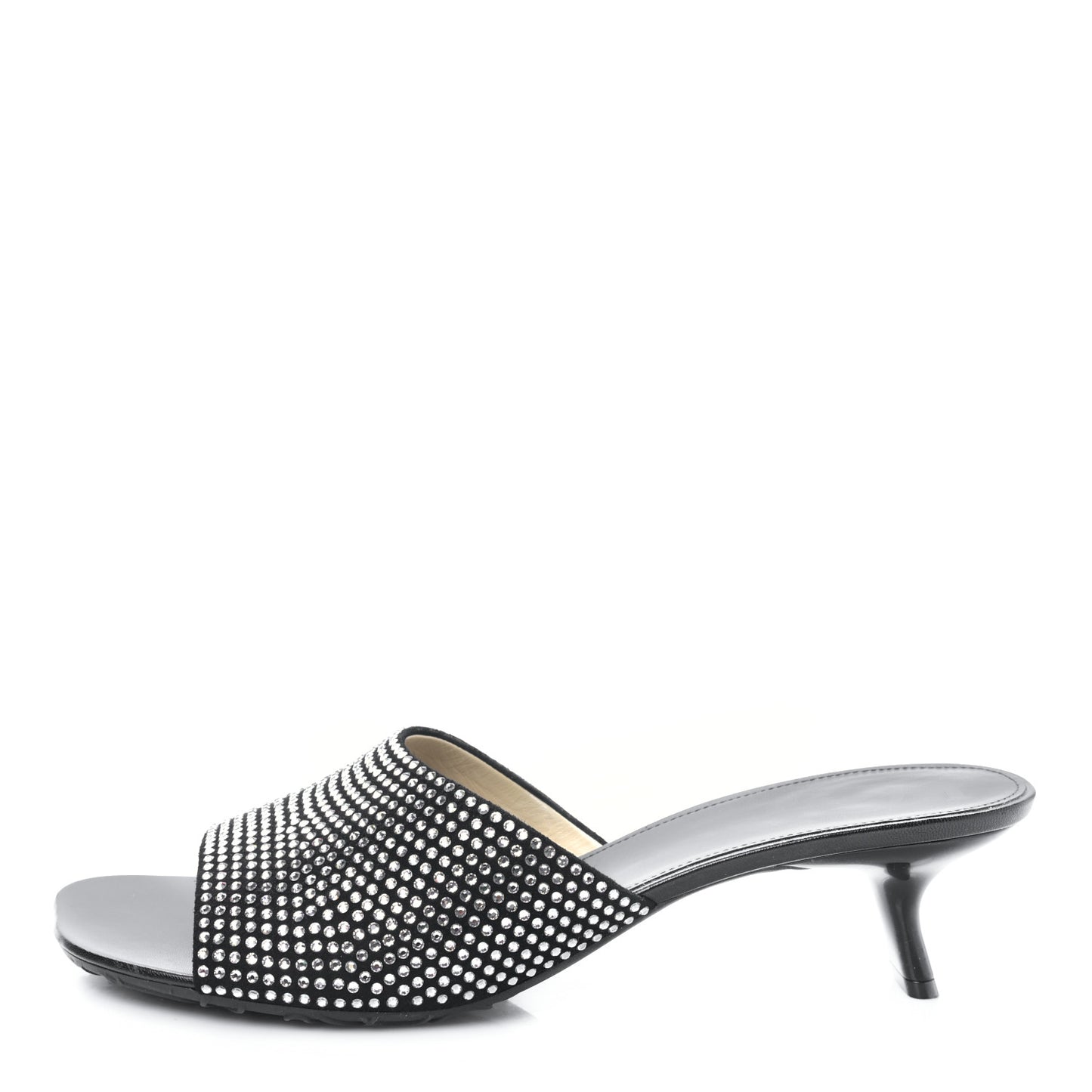Crystal 50mm Petal Slide Sandals 41 Black