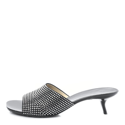 Loewe Crystal 50mm Petal Slide Sandals 41 Black 1 of 7