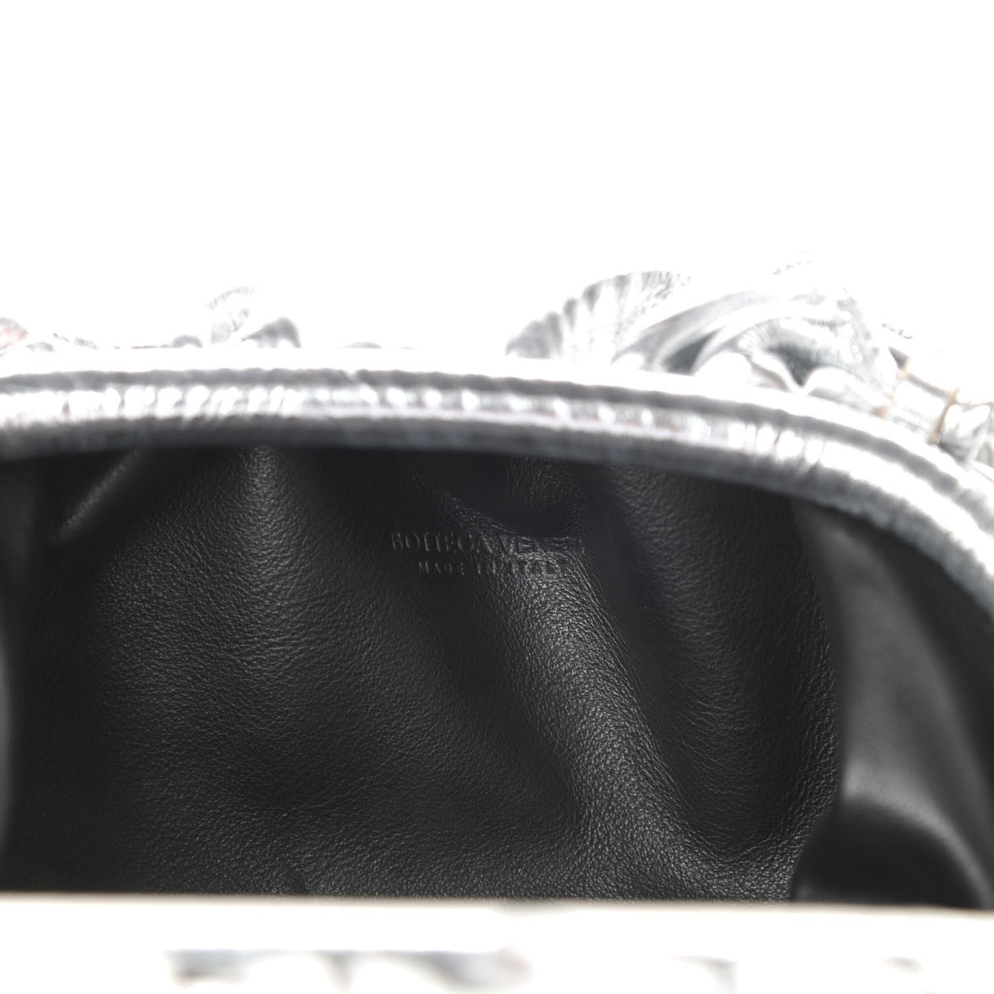 Metalic Bark Calfskin The Mini Pouch Silver