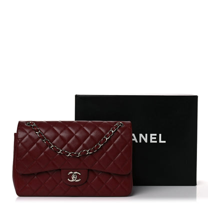 Chanel Caviar Quilted Jumbo Double Flap Dark Red 10 of 10