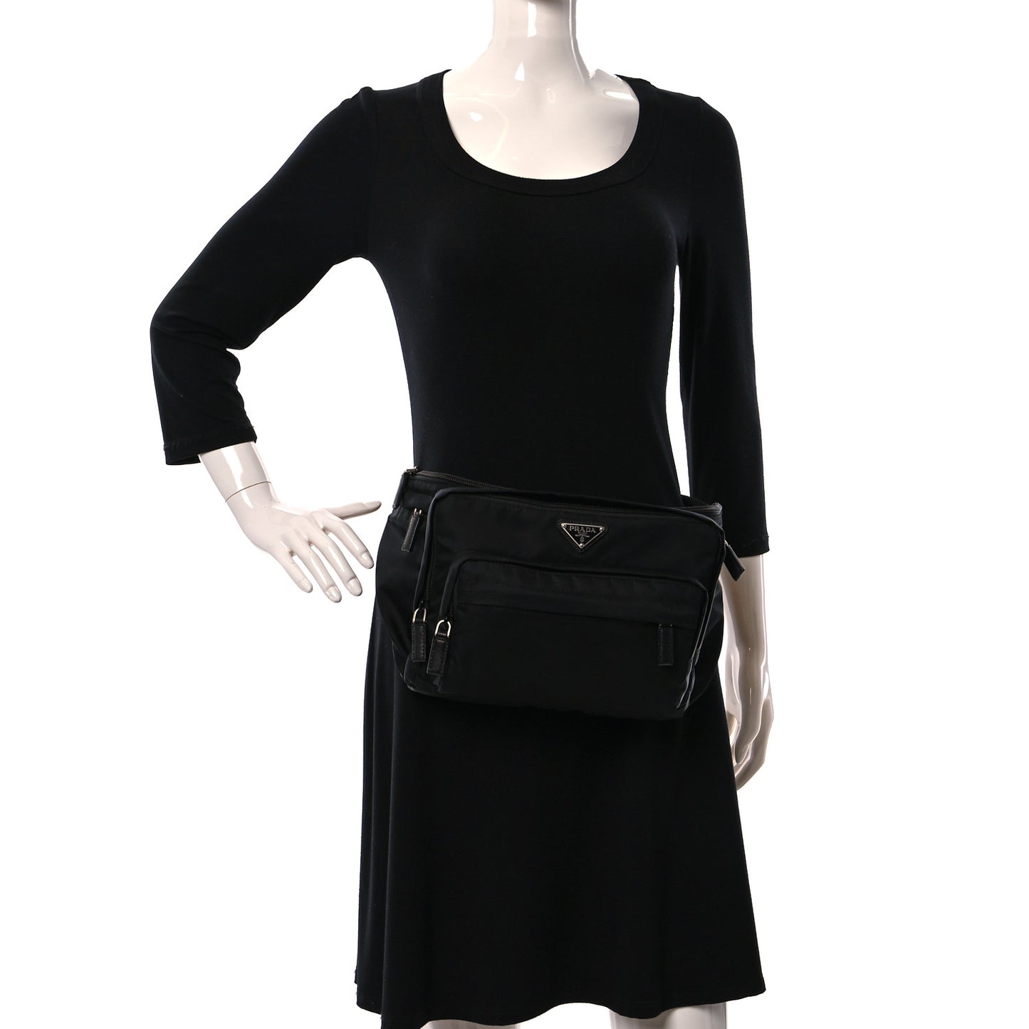 Re-Nylon Tessuto Marsupio Belt Bag Black