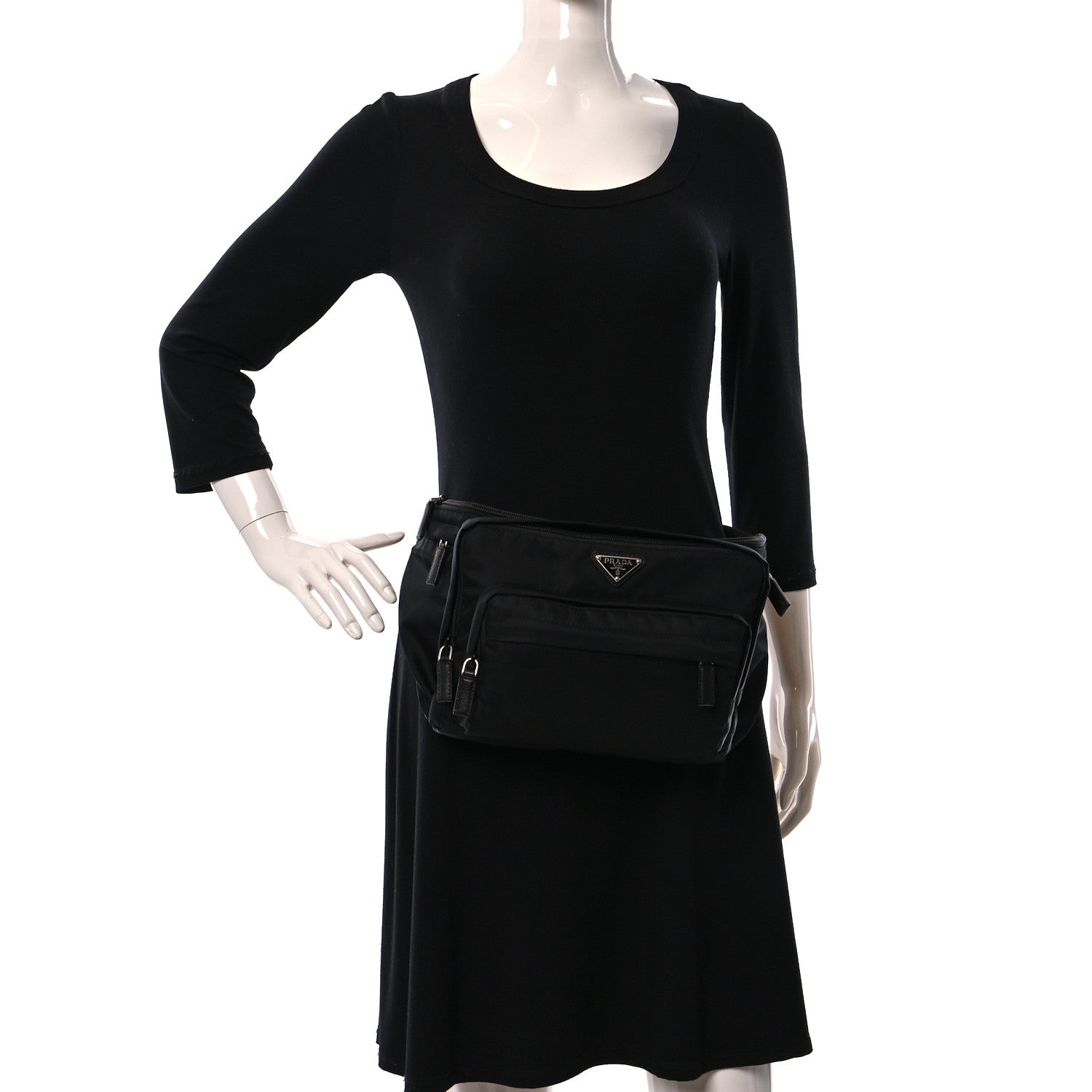 Prada Re-Nylon Tessuto Marsupio Belt Bag Black 2 of 11
