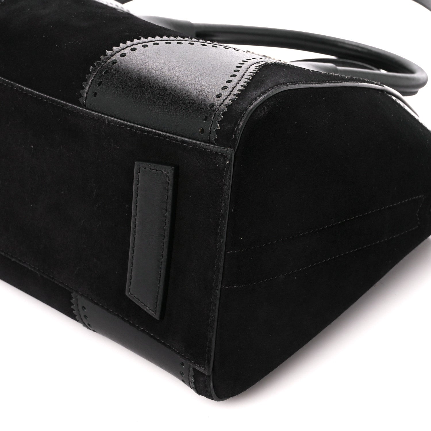 Givenchy Calfskin Suede Brogue Small Antigona Black 10 of 10
