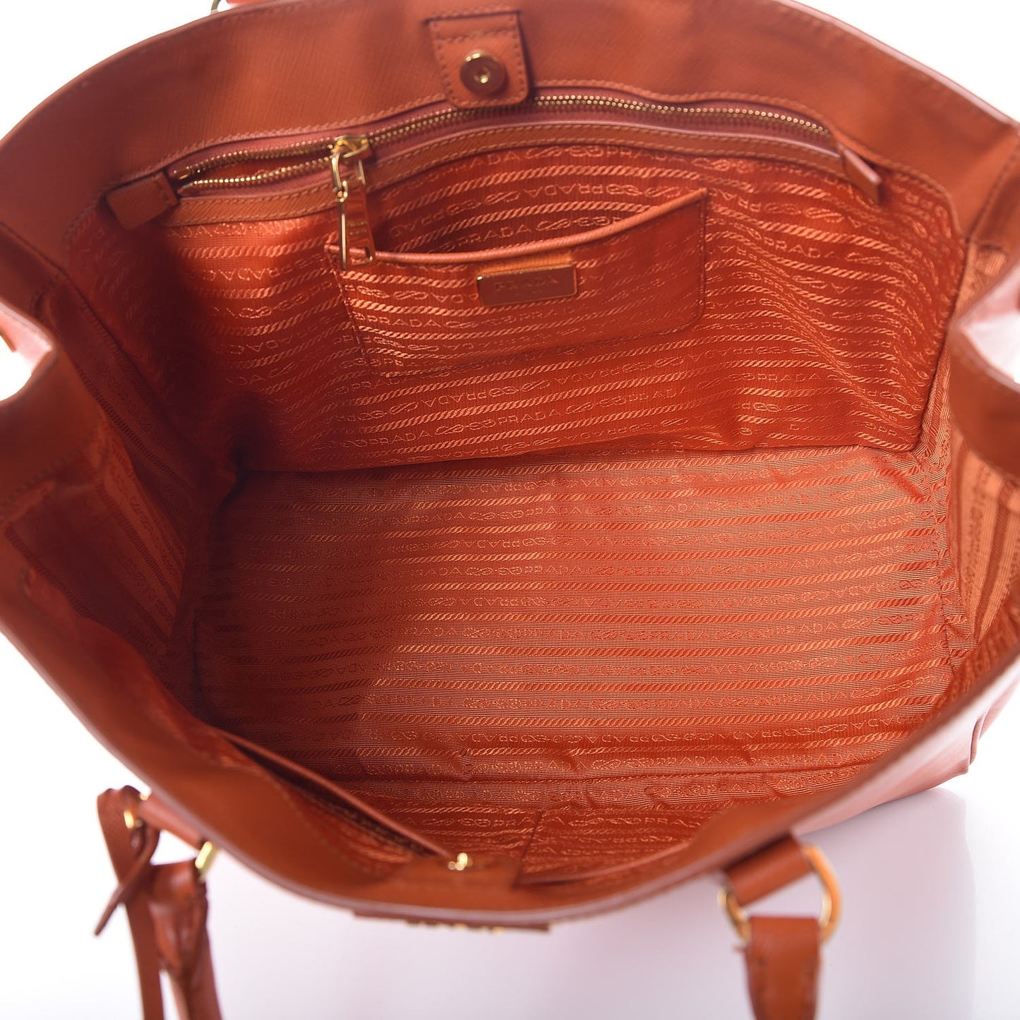 Saffiano Lux Large Tote Papaya