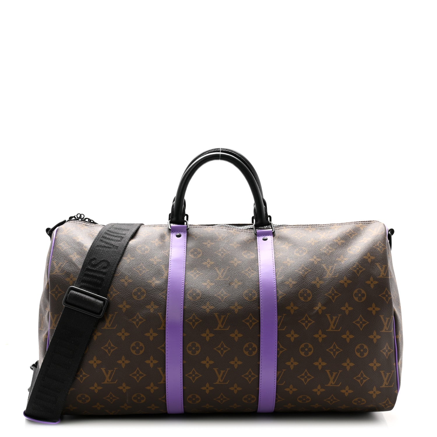 Louis Vuitton Monogram Macassar Keepall Bandouliere 50 Purple 1 of 8