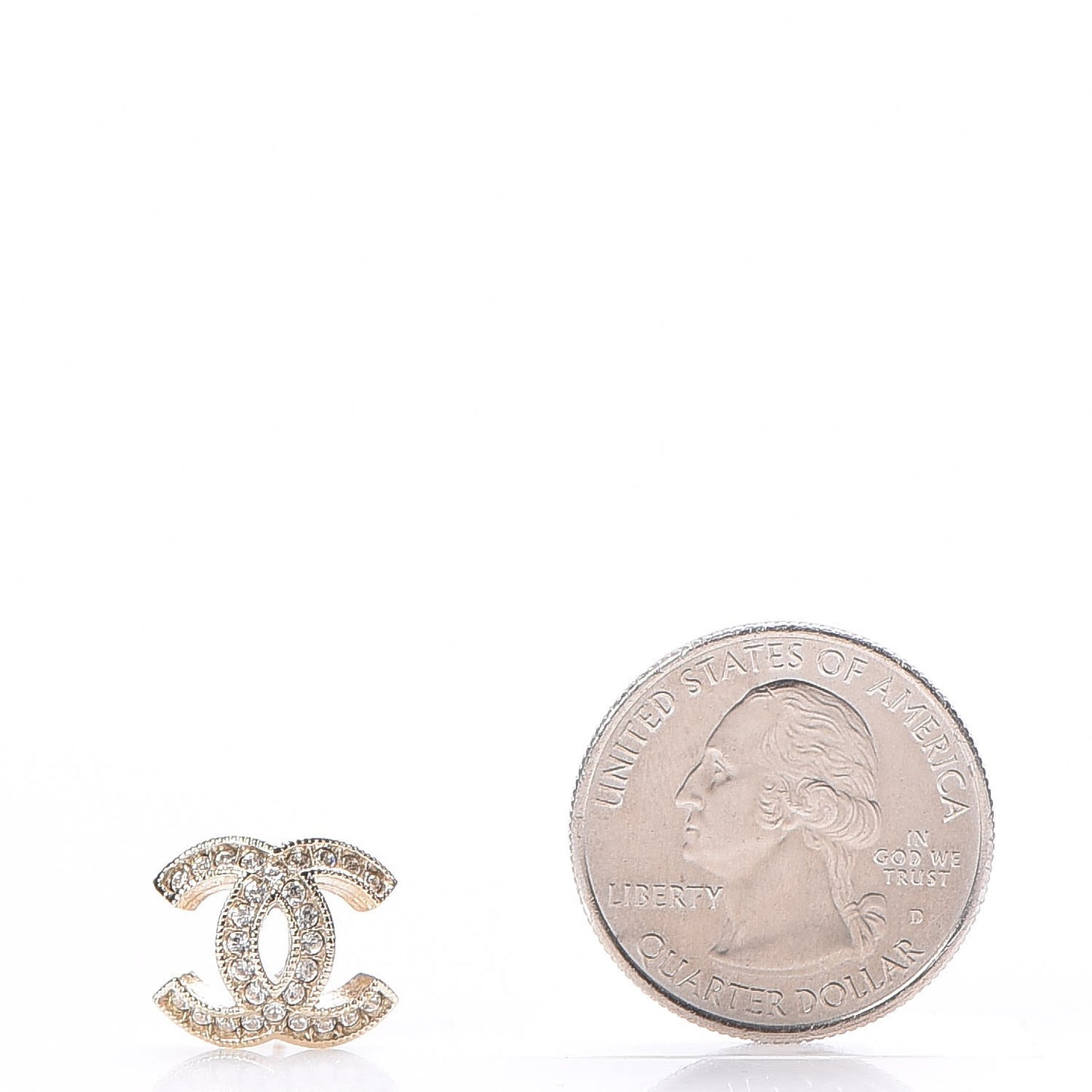Crystal CC Earrings Gold
