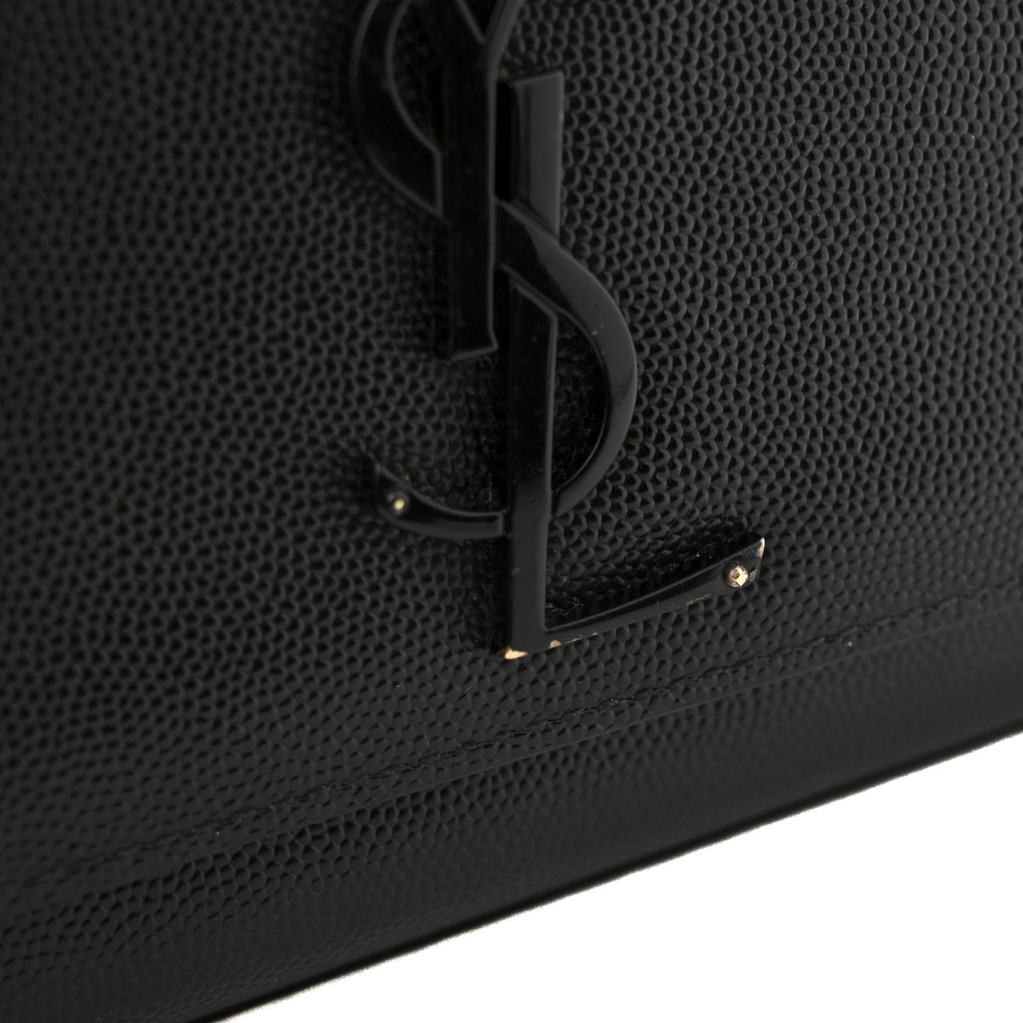 Grain De Poudre Medium Classic Monogram Monochrome Kate Satchel Black