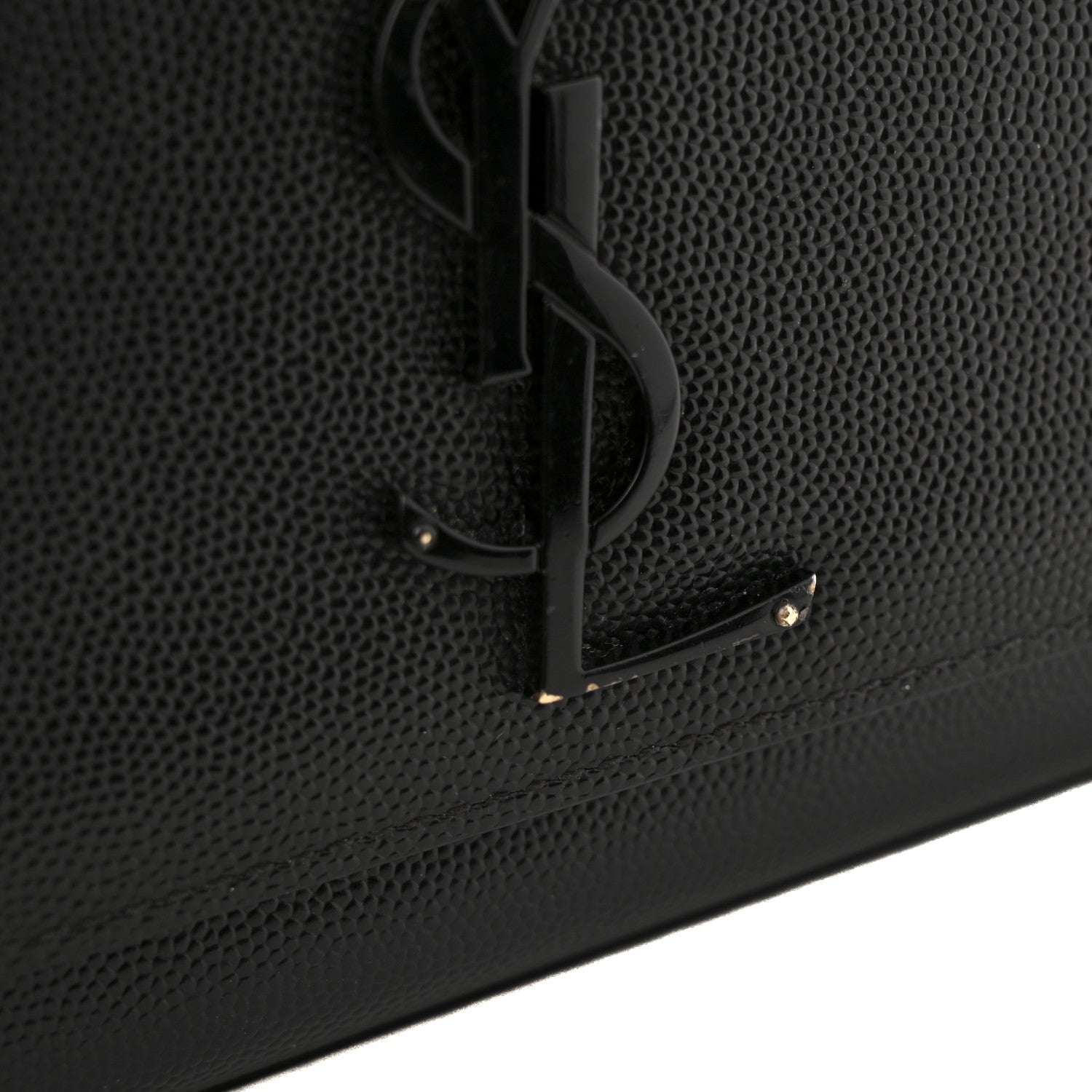Saint Laurent Grain De Poudre Medium Classic Monogram Monochrome Kate Satchel Black 12 of 12