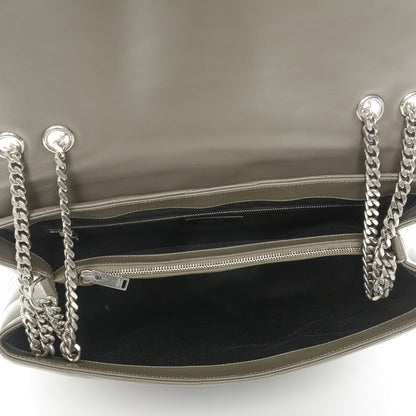 Saint Laurent Calfskin Y Quilted Monogram XL Loulou Chain Satchel Fog 5 of 7
