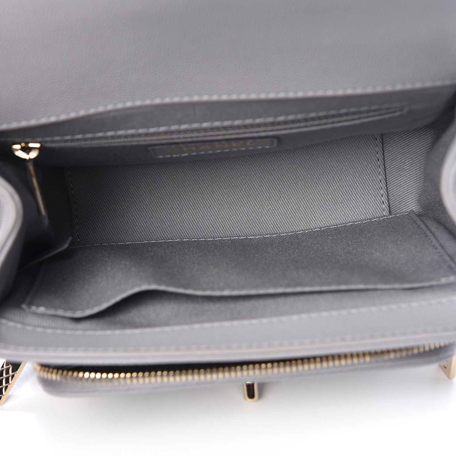 Chanel Caviar Quilted Small Business Affinity Flap Grey 5 of 14