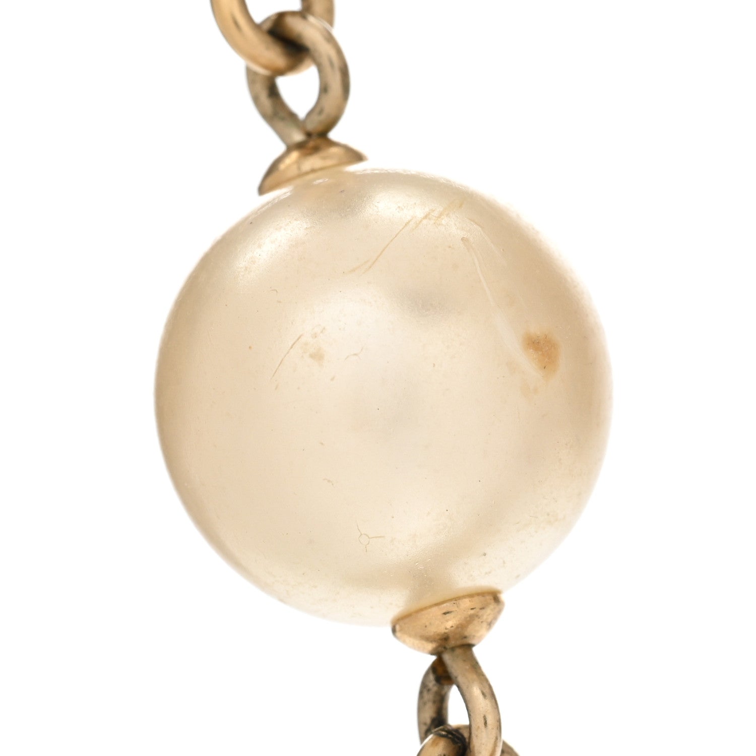 Chanel Enamel Bead Pearl CC Necklace Gold 7 of 7