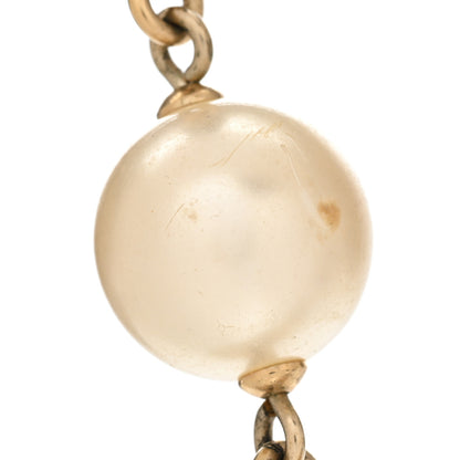 Chanel Enamel Bead Pearl CC Necklace Gold 7 of 7