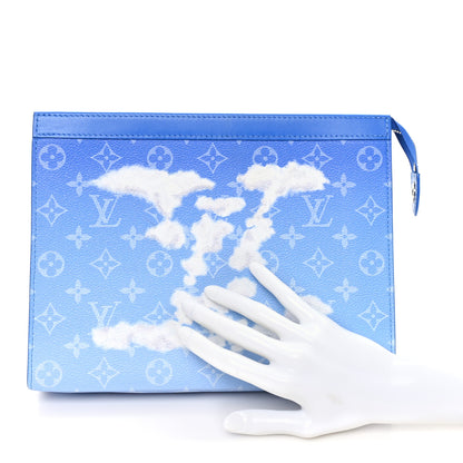 Louis Vuitton Monogram Clouds Pochette Voyage MM A4 Blue 2 of 7