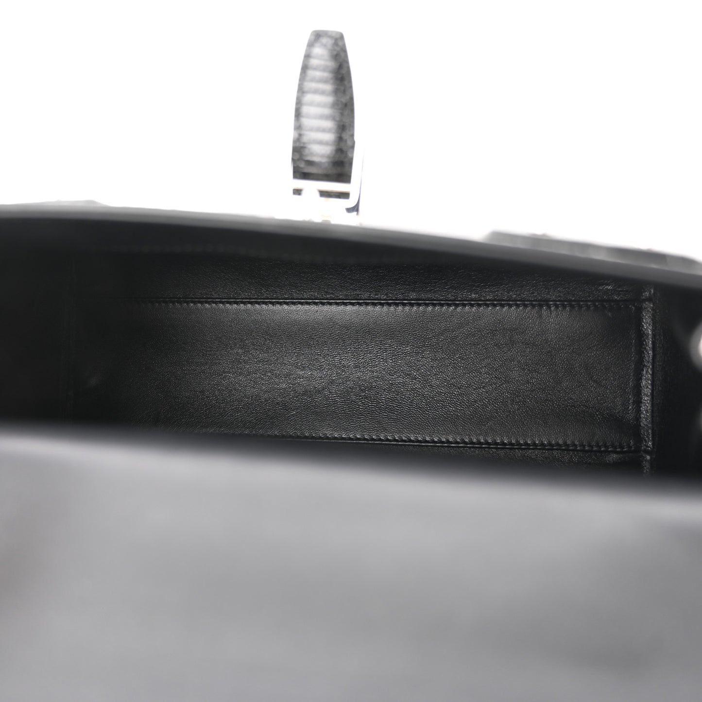 Lizard Le Fermoir Top Handle Bag Small Black