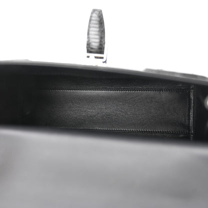 Saint Laurent Lizard Le Fermoir Top Handle Bag Small Black 5 of 9