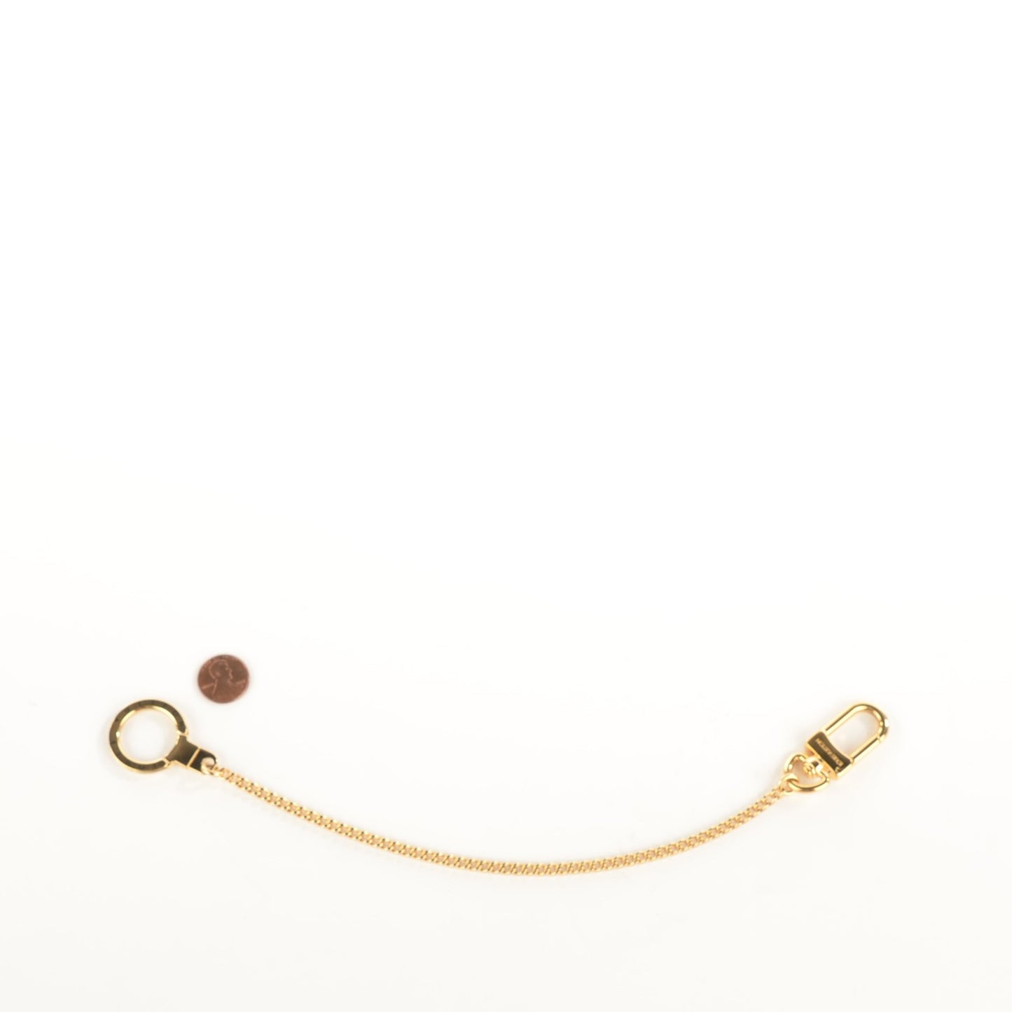 Metal Pochette Extender Key Ring Chain Gold