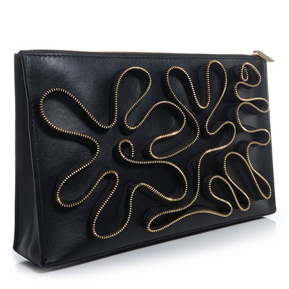 Stella McCartney Faux Nappa Cavendish Zipper Clutch Black 3 of 9