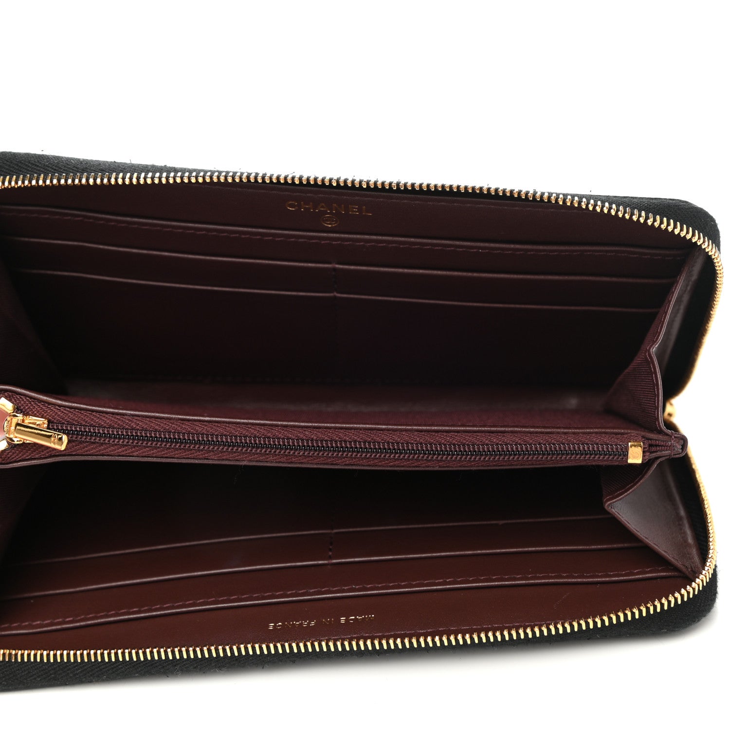 Chanel Caviar Quilted Large Gusset Zip Around Wallet Black 5 of 10