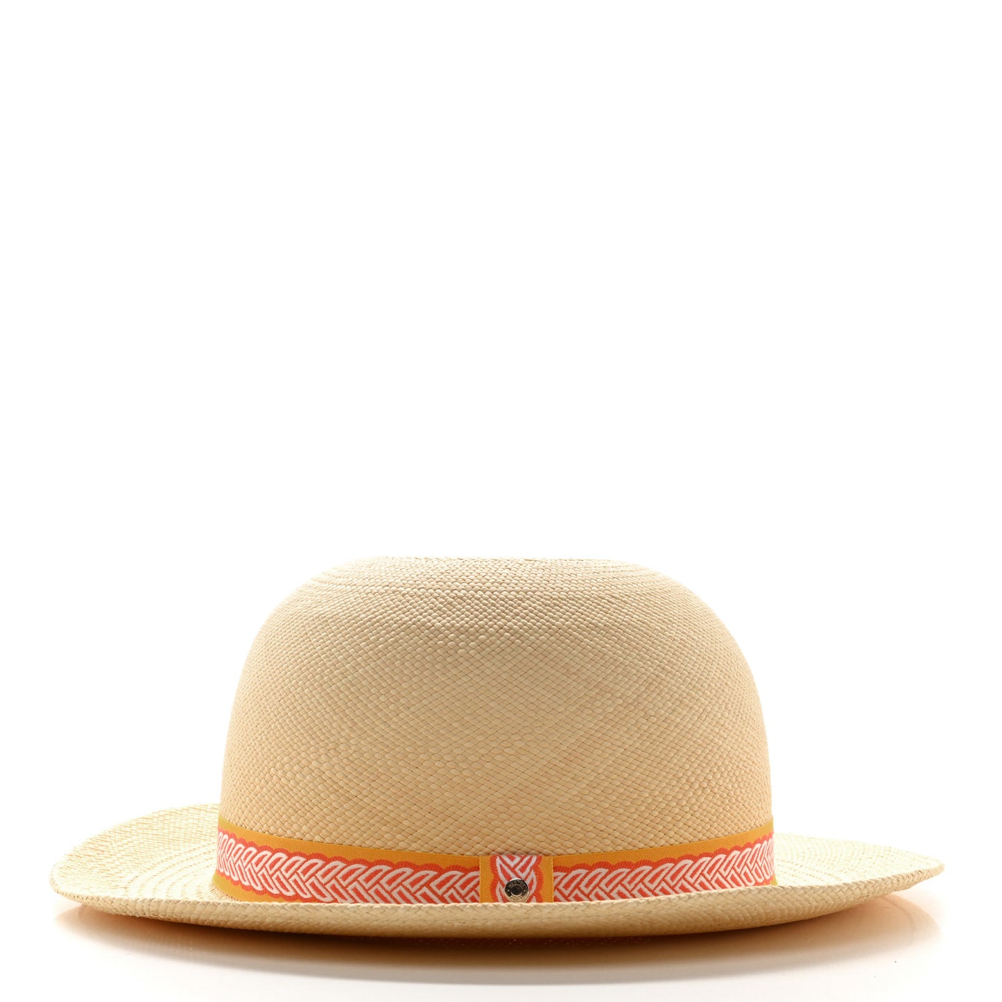 Straw Panama Brisa Fantaisie D'Etriers Greta Hat 58 Naturel Orange