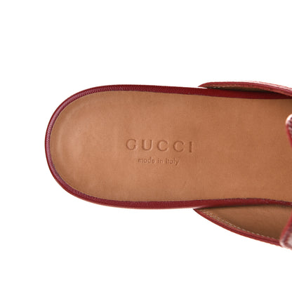 Gucci Malaga Kid Womens Princetown Slippers 38 Hibiscus Red 5 of 11