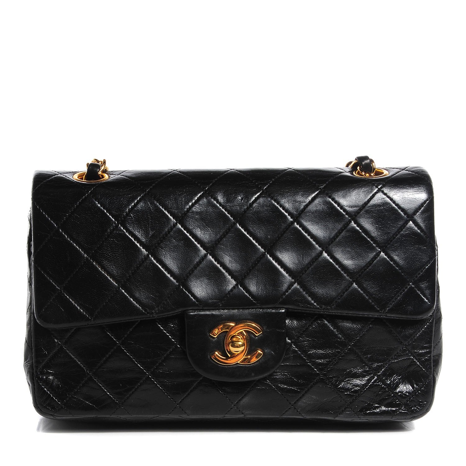 Chanel Lambskin Quilted Small Double Flap Black 1 of 8
