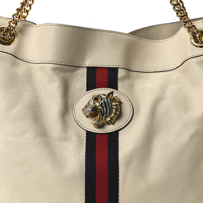 Gucci Calfskin Large Rajah Chain Tote White 9 of 11