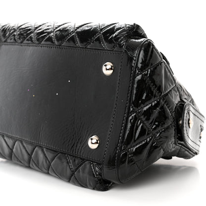 Chanel Patent Quilted Day Glo Flap Bag Black 10 of 14