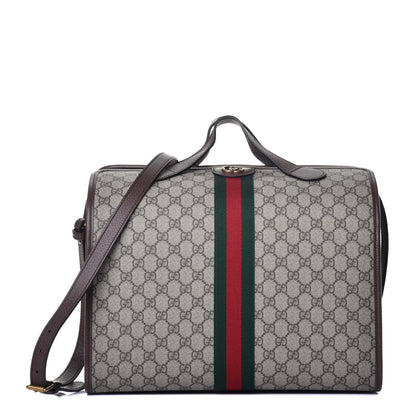 Gucci GG Supreme Monogram Web Ophidia Duffle Bag Beige New Acero 1 of 9