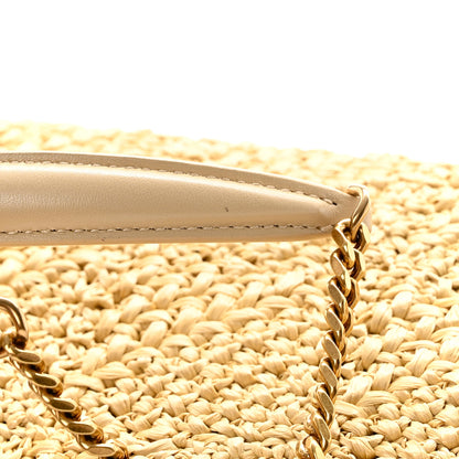 Saint Laurent Raffia Monogram Medium Jamie Natural Avorio 13 of 14