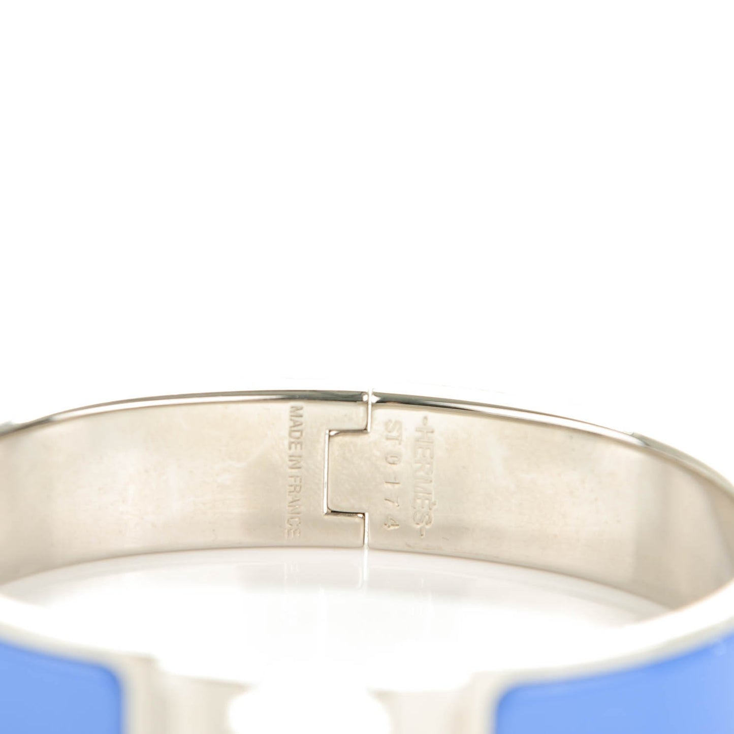Enamel Narrow Clic Clac H Bracelet PM Bleu Transat