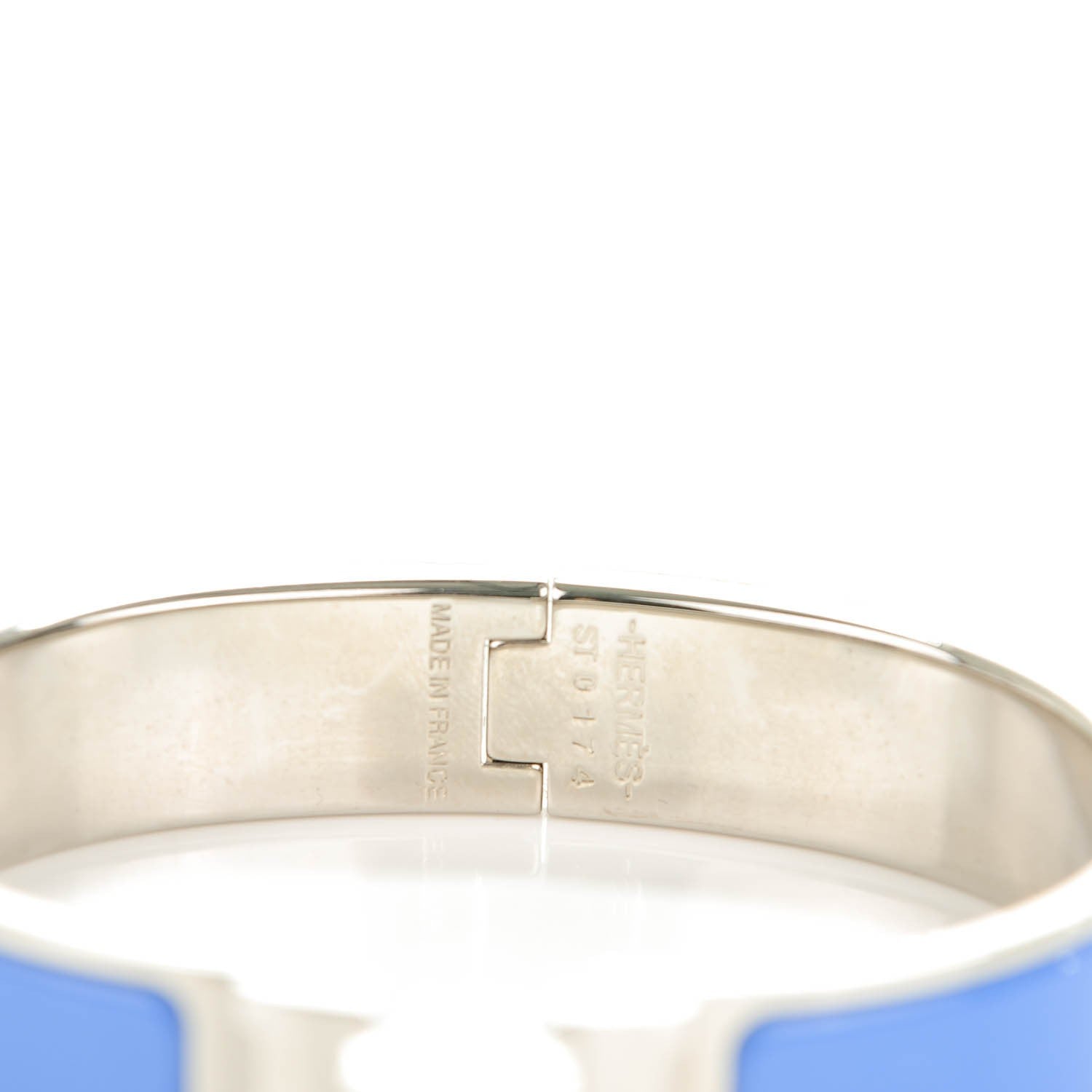 Hermes Enamel Narrow Clic Clac H Bracelet PM Bleu Transat 3 of 4